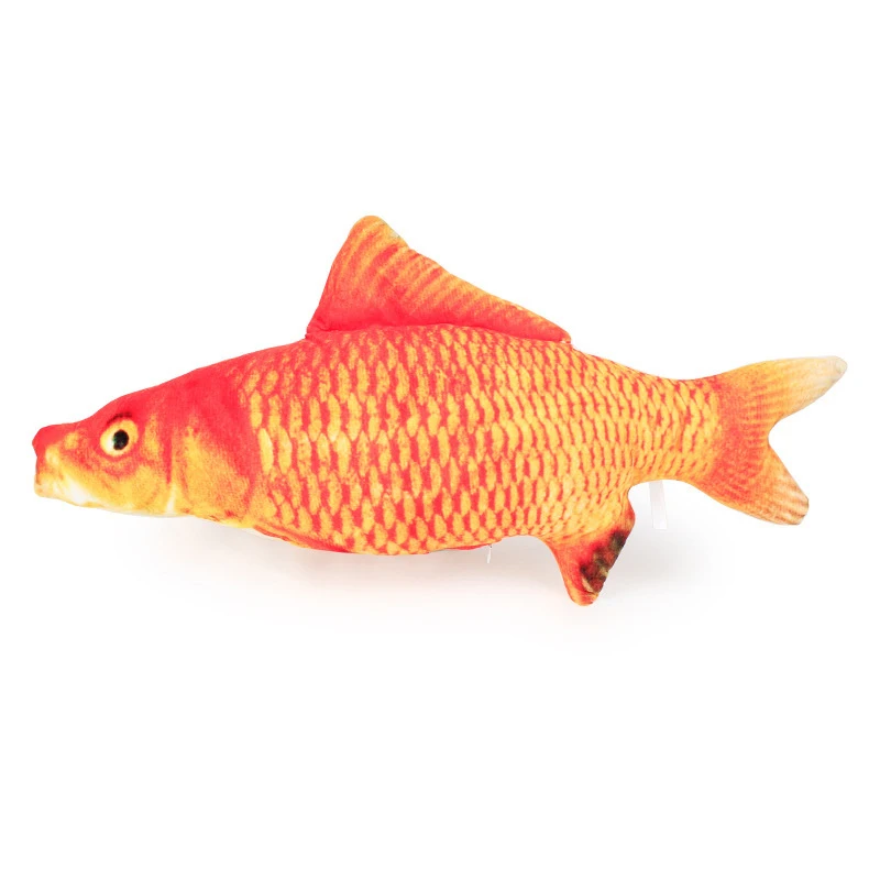 Wholesele Plush Simulation Fish With Catnip Animal Pets Interactive Toy Pet Cat Chew Toys In Stock