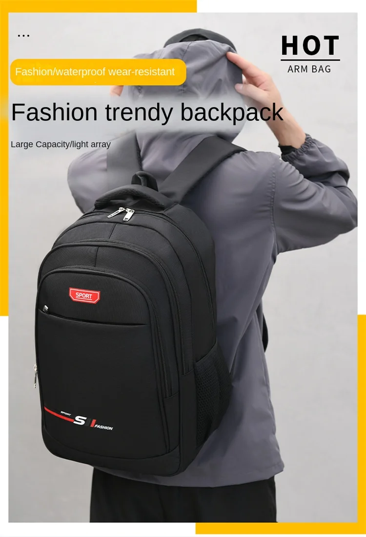 Factory Direct Sales large capacity 15.6-inch computer backpack layered design student school bag work business travel handbag