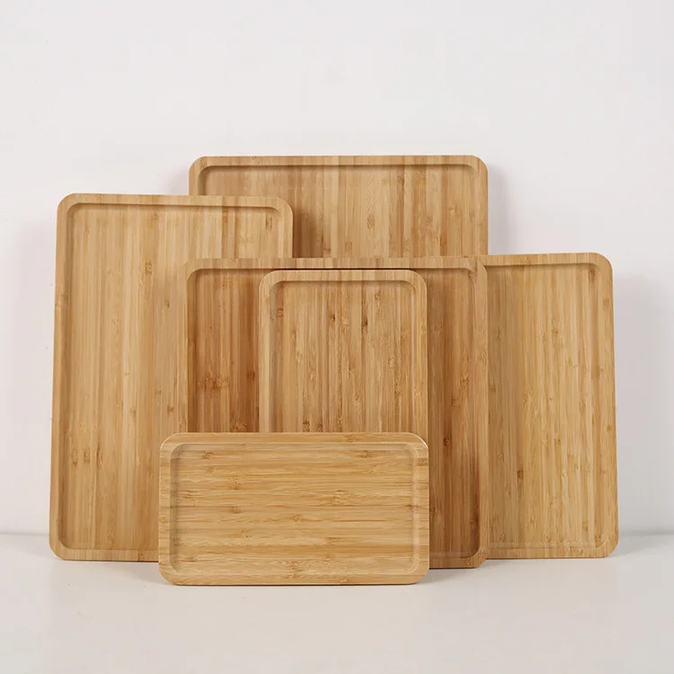 Сервировочные подносы из черного ореха прямоугольный деревянный поднос для чая