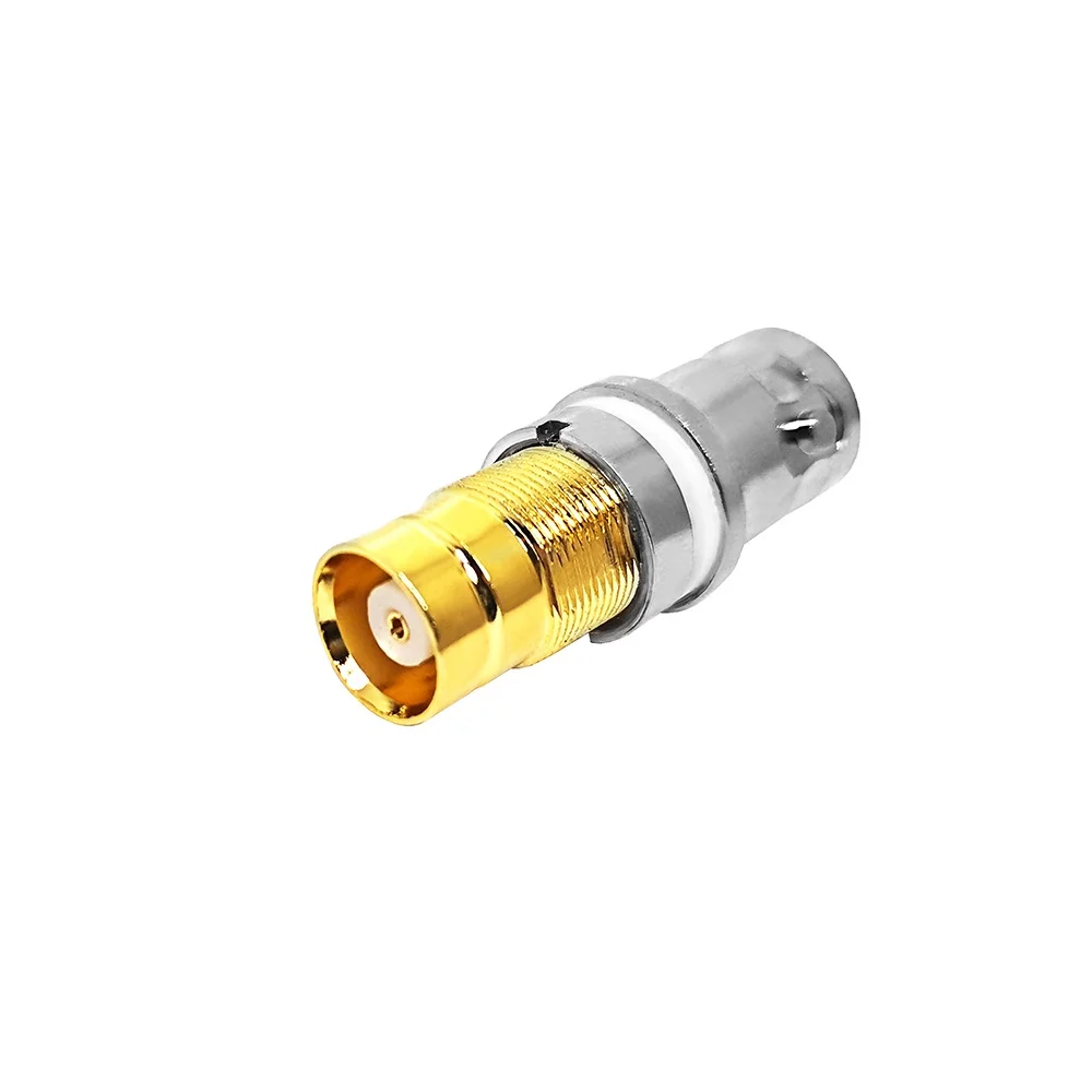 Convertisseur de connecteurs coaxiaux RF d’usine : douille femelle 1,6–5,6 L9 vers douille femelle BNC, en stock, conforme à la directive RoHS