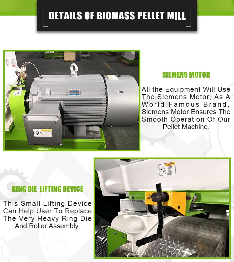 Reliable Small Pelletizer Wood Pellet Press / Complete Alfalfa Or Grass Pellets Mill / Wood Pellet Milling Machine