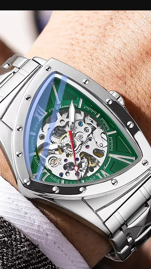 時計 vvv358 CHENXI 8853 Men's Automatic Stainless Steel Watch, Luminous