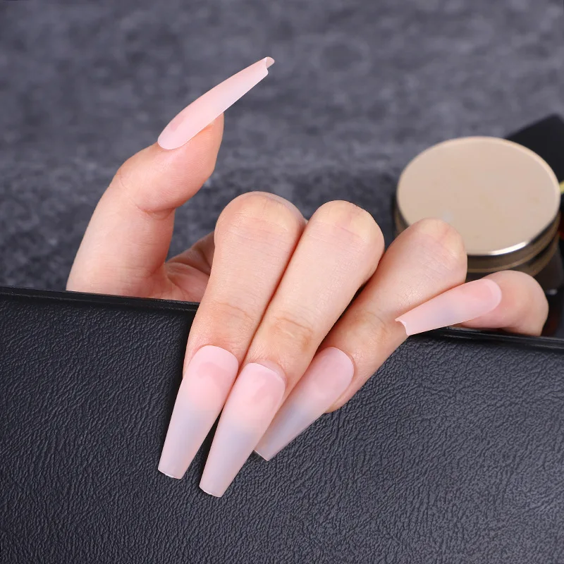 Reusable decorative artificial fingernails stick press on nails xl xxl wide short coffin acrylic false nail tips private label
