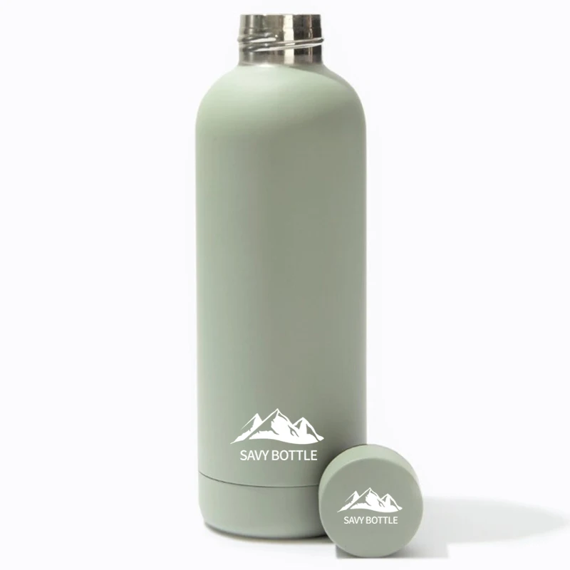 BPA Бесплатная горячая распродажа! Бутылка для воды с маркером времени бутылка из нержавеющей стали вакуумной изоляцией питьевой эко смарт-бутылка