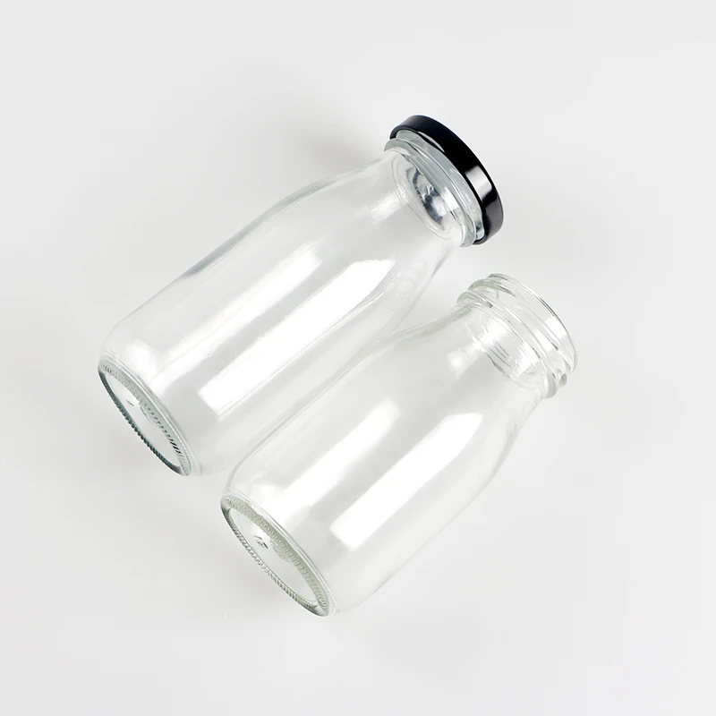 Wholesale 200ml 250ml 300ml 500ml 1 Liter Soy Milk Glass Bottle with Lid