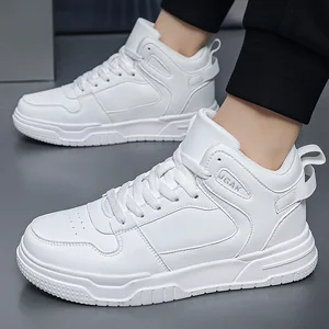 Cross-border Factory Wholesale Light Custom Large Size 50 Men's Shoes Leather Comfortable Wear-resistant Youth Sports Shoes