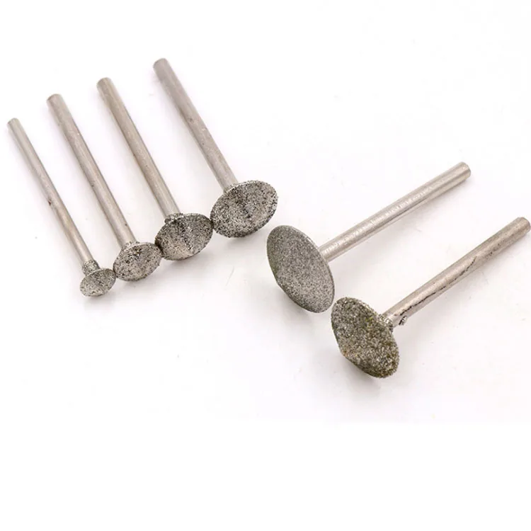 盆石道具 尖羽根 (G) 6pcs Tapered Umbrella Needle Diamond Grinding Wheel - Burr