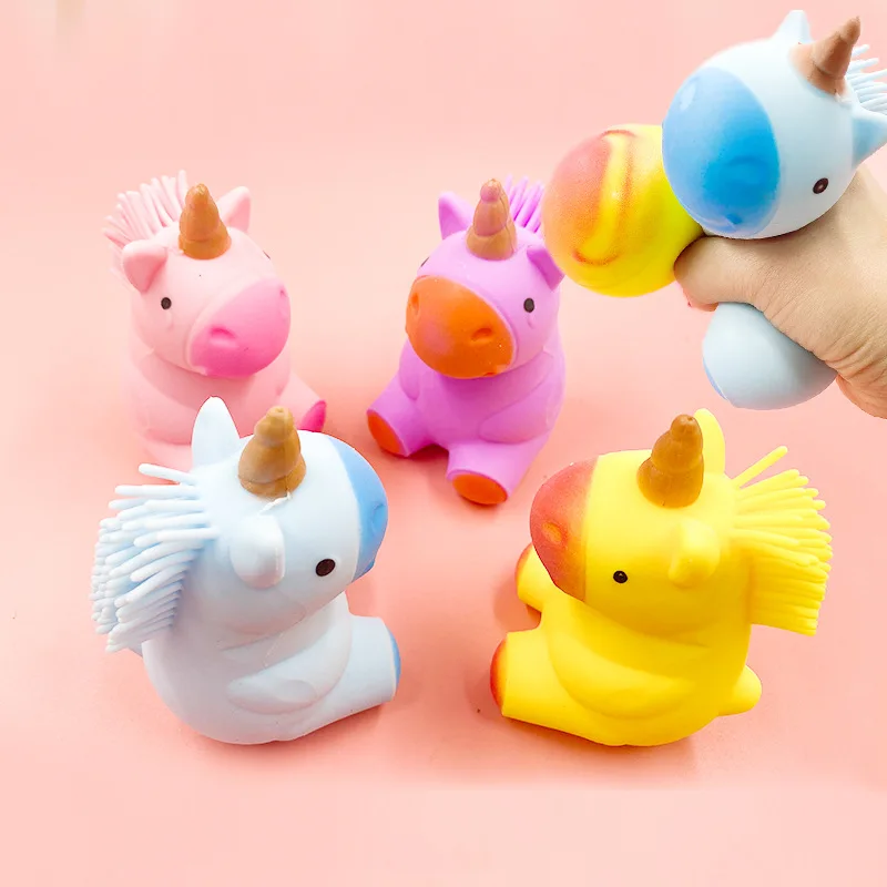 TPR Bunga Anak Lucu Mini Bunga Natal Baru Lucu Grosir Squishy Mainan Fidget  Unicorn Antistress Bola Remas Sensorik