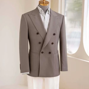 Men's Haute Couture Bespoke Wedding Suit 100% Wool High Quality 'Super British' Fabric  Pant Coat Design Plus Size
