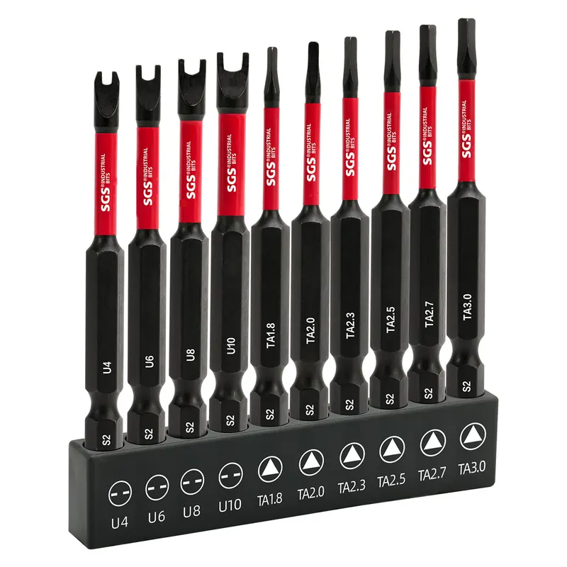 MOYOTEC 10PCS Source Factory 65mm Impact Screwdriver Bit Set 1/4 T-Shape Triangle Screwdriver Bit wi