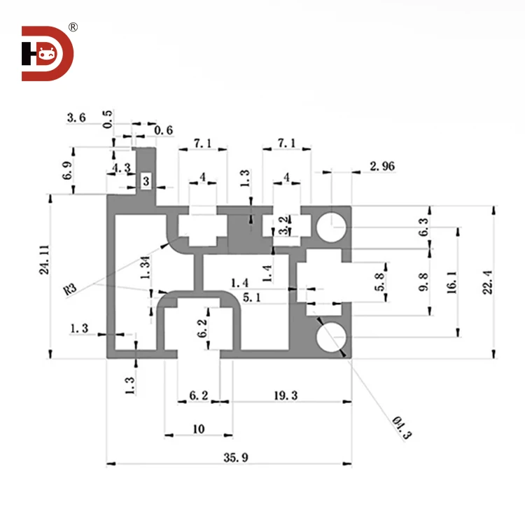 product smt standard conveyor belt aluminum profile 2436 connection table guide rail flat belt guide rail aluminum-3