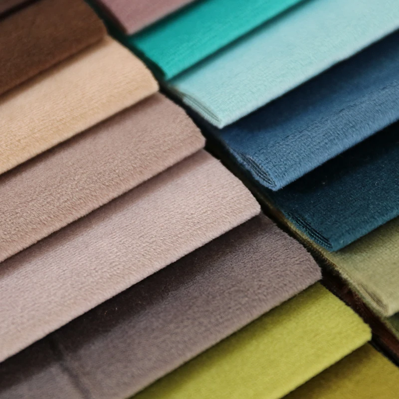 100 Polyester 280cm Sofa Holland Fabric Knitted Fancy Velvet