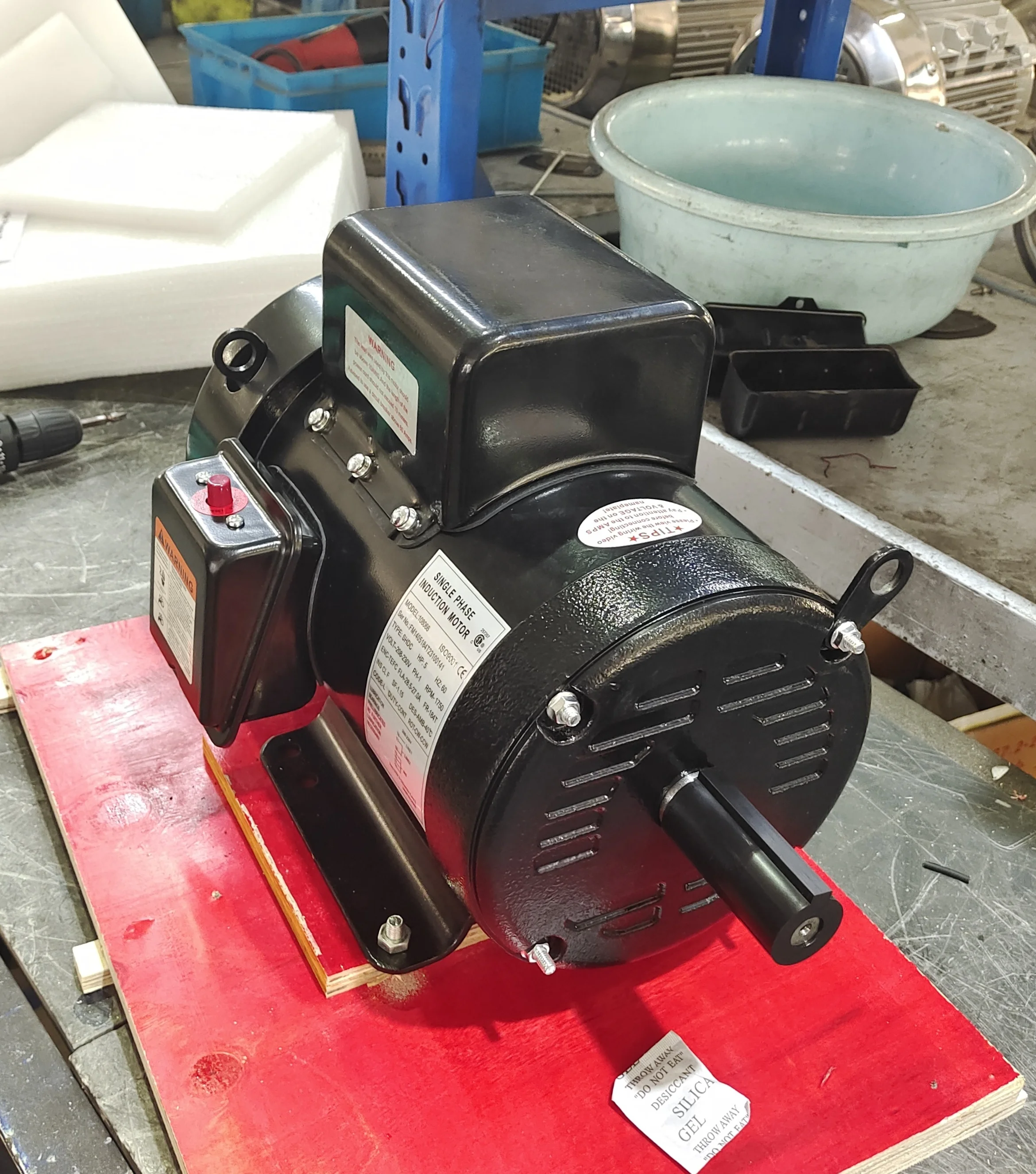 Motore Elettrico Monofase Magbow 5 HP 1750 RPM Per Compressore D'aria – TEFC IP54