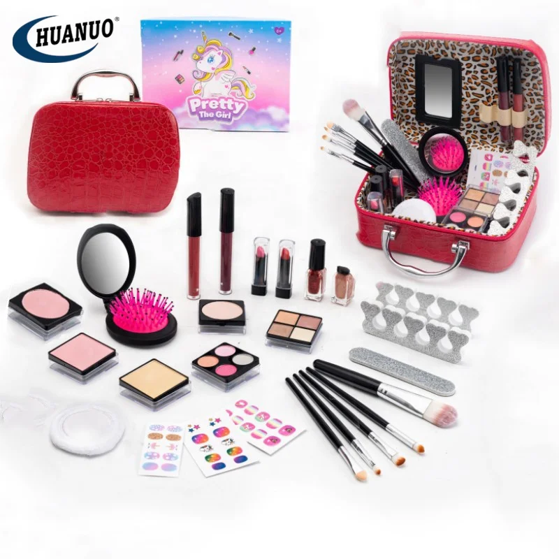 Popular Kids Cosmetics Nail Art Kit Pretend Play Little Girl Ideal