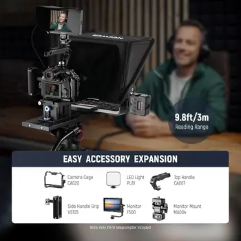 NEEWER Teleprompter X14 III With RT113 Remote/App Control 45degree Tilt 14" Beamsplitter All Metal Frame Upgraded Camera Mount detail image