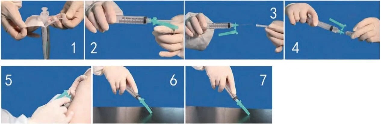 1ML Medical Syringes Disposable Syringe With Safety Needle manufacture