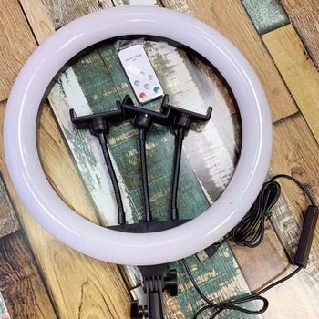 14 Inch MJ36 RGB Soft Ring Light Circle Photography Lighting 16 Colour Led RGB Ring Light with Phone Tripod Stand detail image