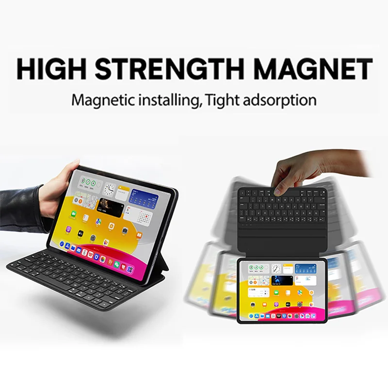 product laudtec f16 wireless keyboard tablet cover for ipad pro  ipad air lightweight 430g design with oil resistant protective shell-3