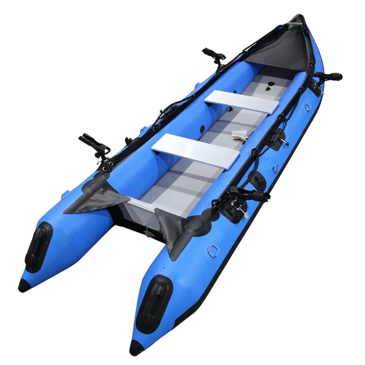 Canoa a pedal de 370 cm para personas, barco de seguridad, barcos de remos de pvc fáciles de transportar