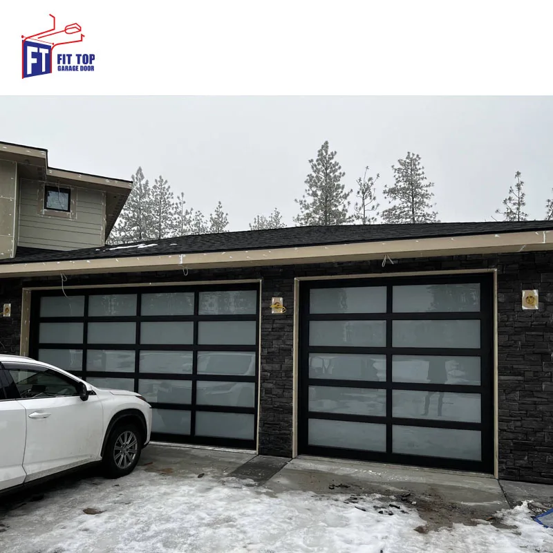 Hot Sale Automatic Overhead Sectional Frosted Glass Garage Door