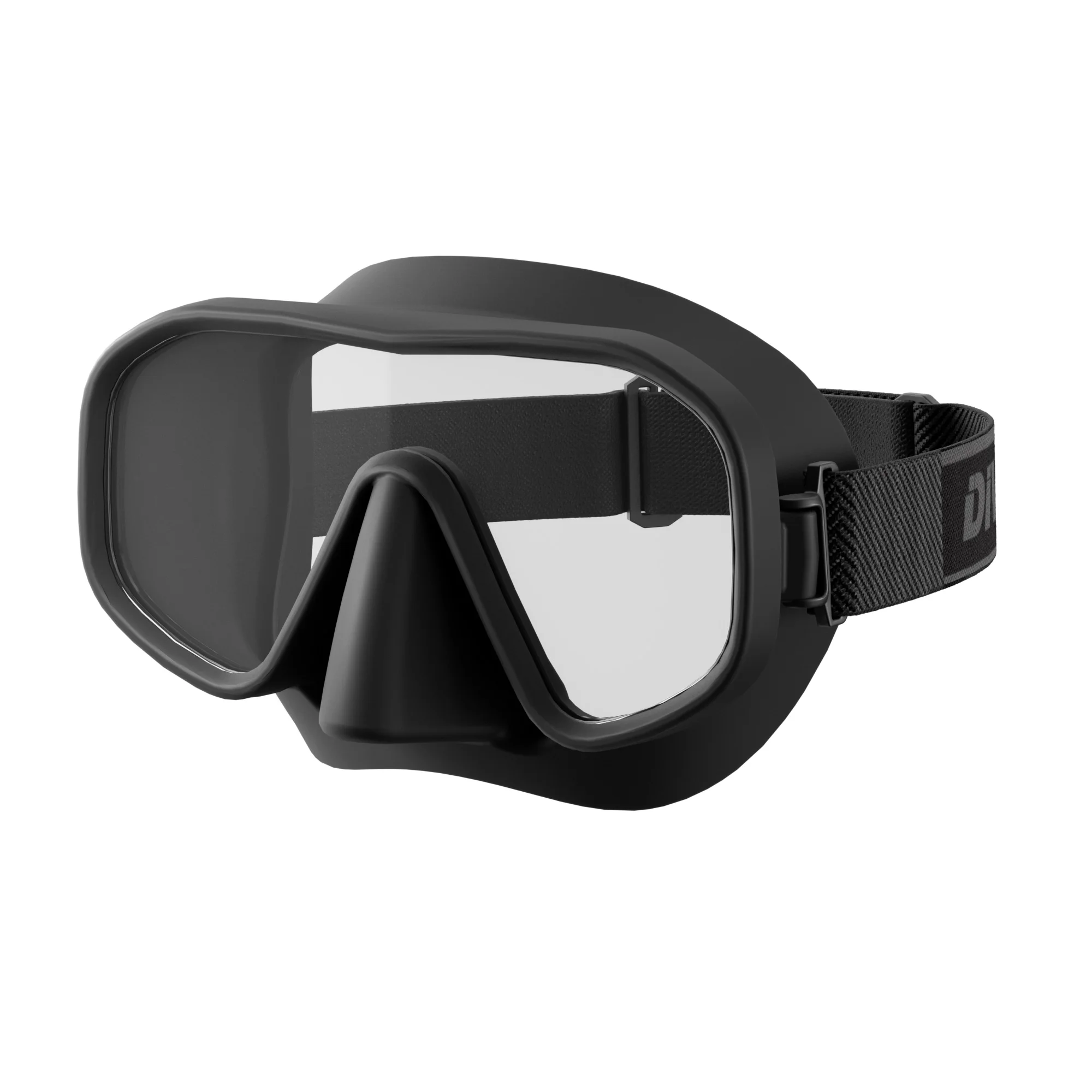 Silicone One Lens Snorkeling Scuba Diving Mask With Tempered Glass Mirrored Coated Lens Low Volume Design Waterproof_voghion.com