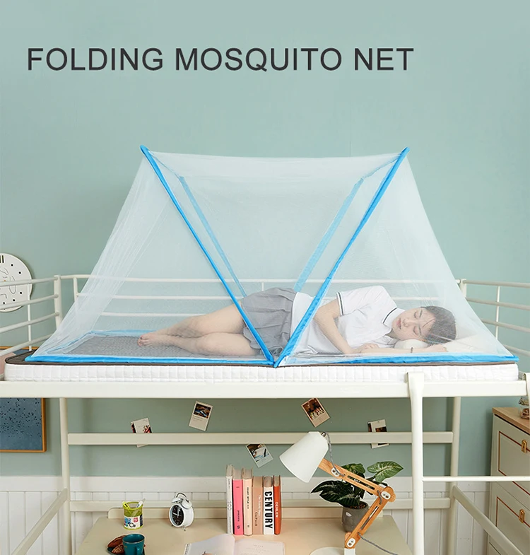 China Supplier High Quality Folding Mosquito Net baby Foldable Mosquito Netting Round Top Fabric Mesh for Double Bed