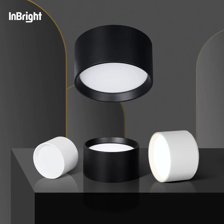 Ceiling Cob Led Surface Downlights Black White Hanging Downlight 18w 12w 9w Led Surface Mounted Downlight