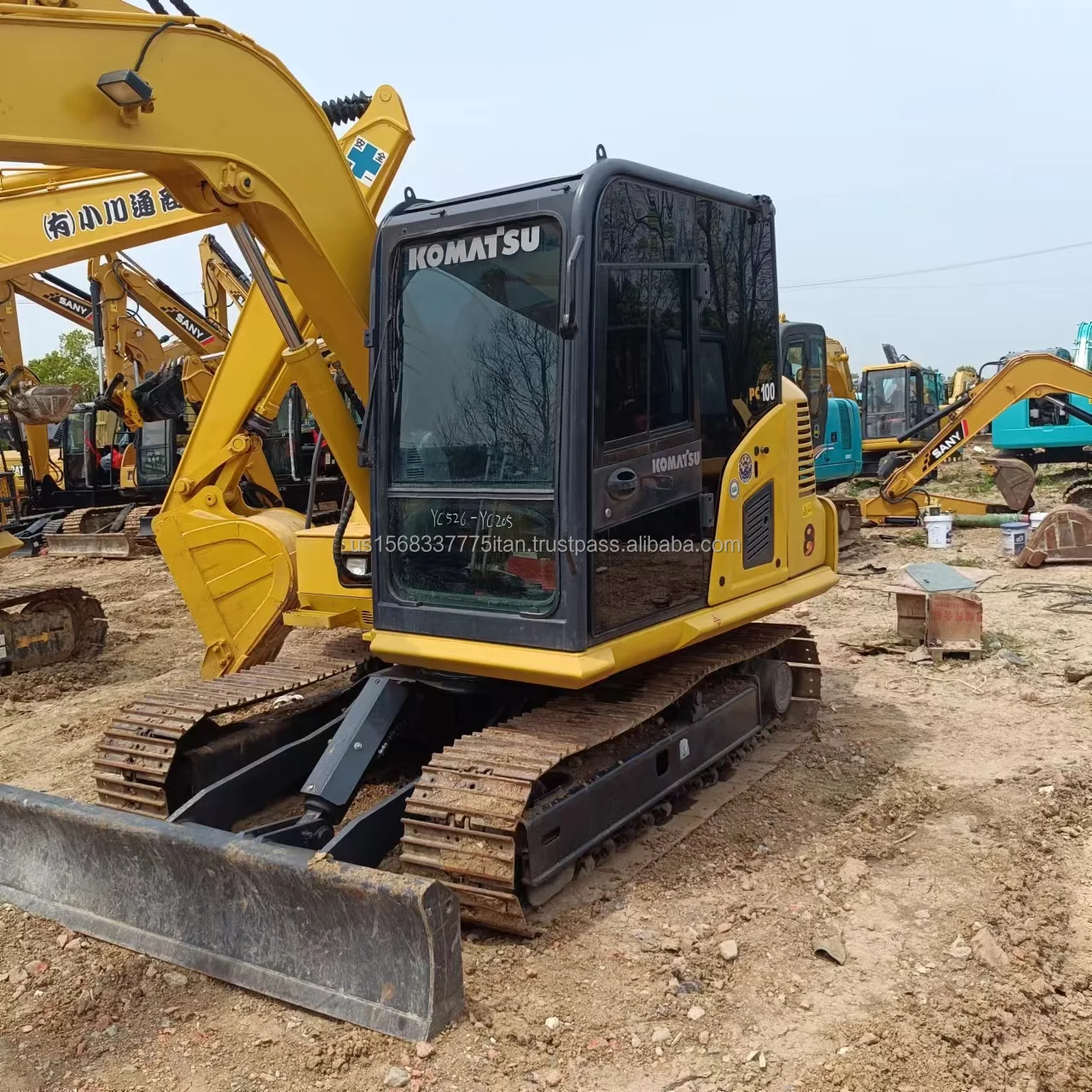10 Ton KOMATSU PC 100 Excavator Used in Shanghai Good Used Excavator Komatsu PC100 Digger Machine Second-hand Machinery