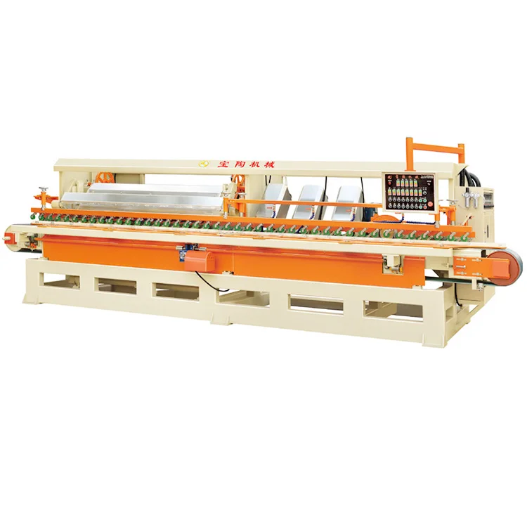 Automatic CNC Chamfering Machine for Artificial Stone Tile Bullnose Granite Edge Marble Polisher 14 Grinding Heads 1200mm Motor