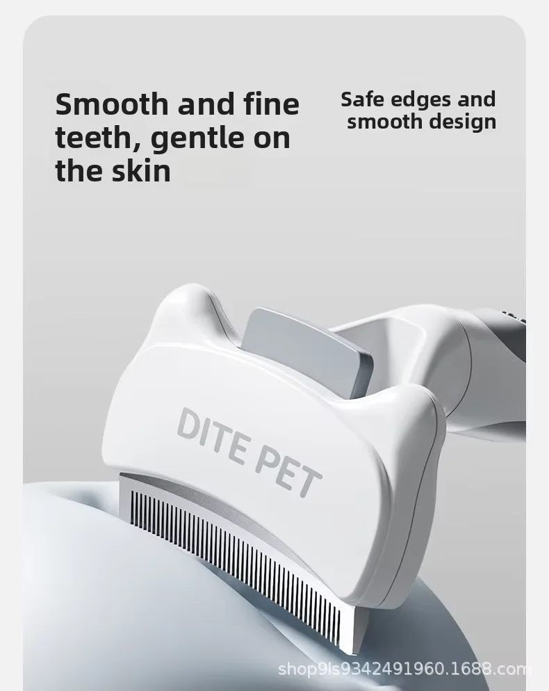 Pet Grooming Comb for Cats & Dogs One-Touch Press Hair Removal Removes Loose Fur for Border Collies & Ragdolls supplier