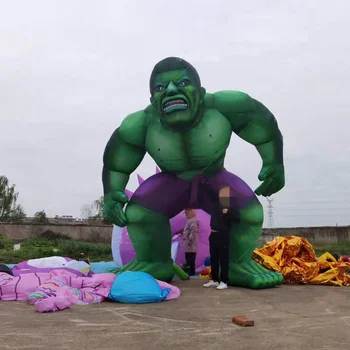Popular cartoon characters inflatable hulk balloon decoration inflatable green giant for sale