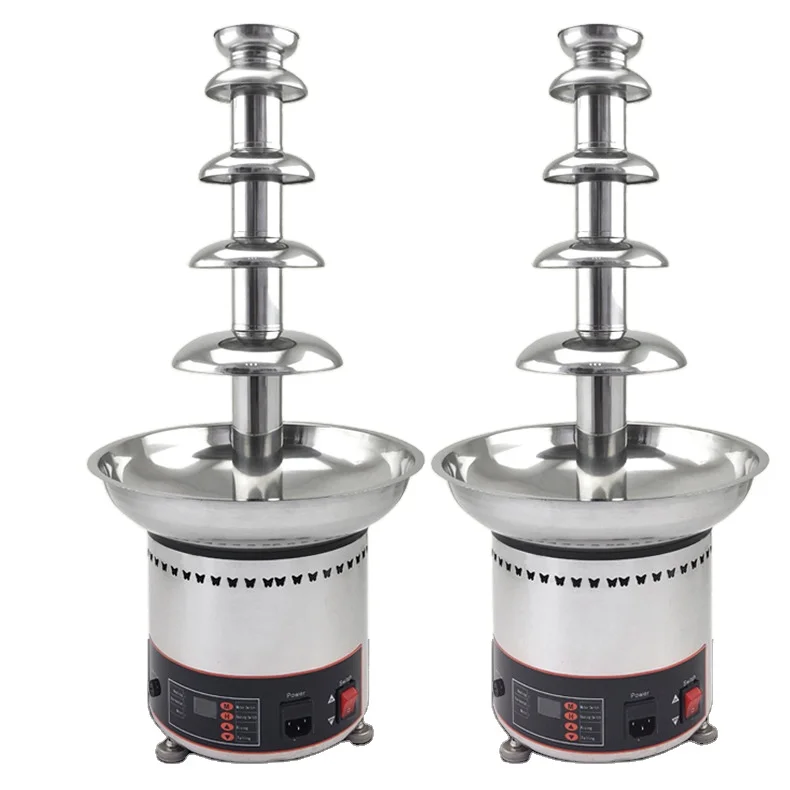 Коммерческая Машина для фонтана домашнего использования 4-7 слоев шоколада фонтан машина шоколадного фондю