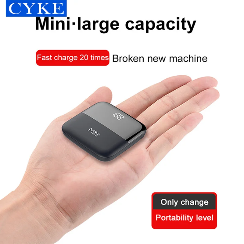 Cyke Q5  10000 Mah Abs Mini Power Bank Dual Usb Portable