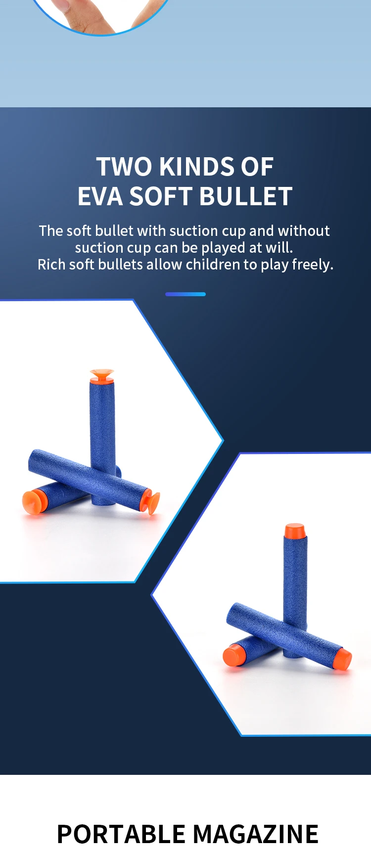 EVA Soft Bullet Gun - Elite Dart Toy for Kids Ages 2-13