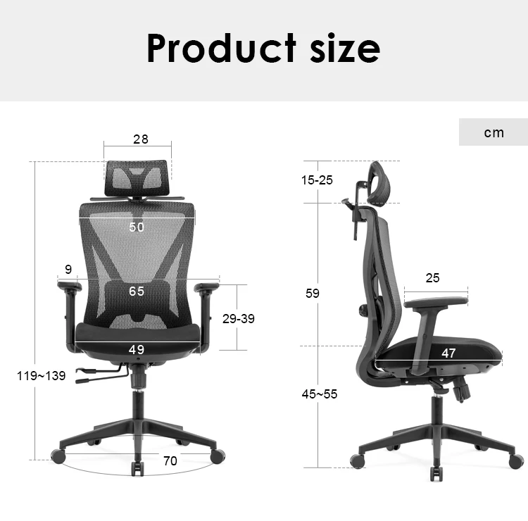 High Back Kursi Kantor Mesh Chair Support With Advanced Design Bifma ...