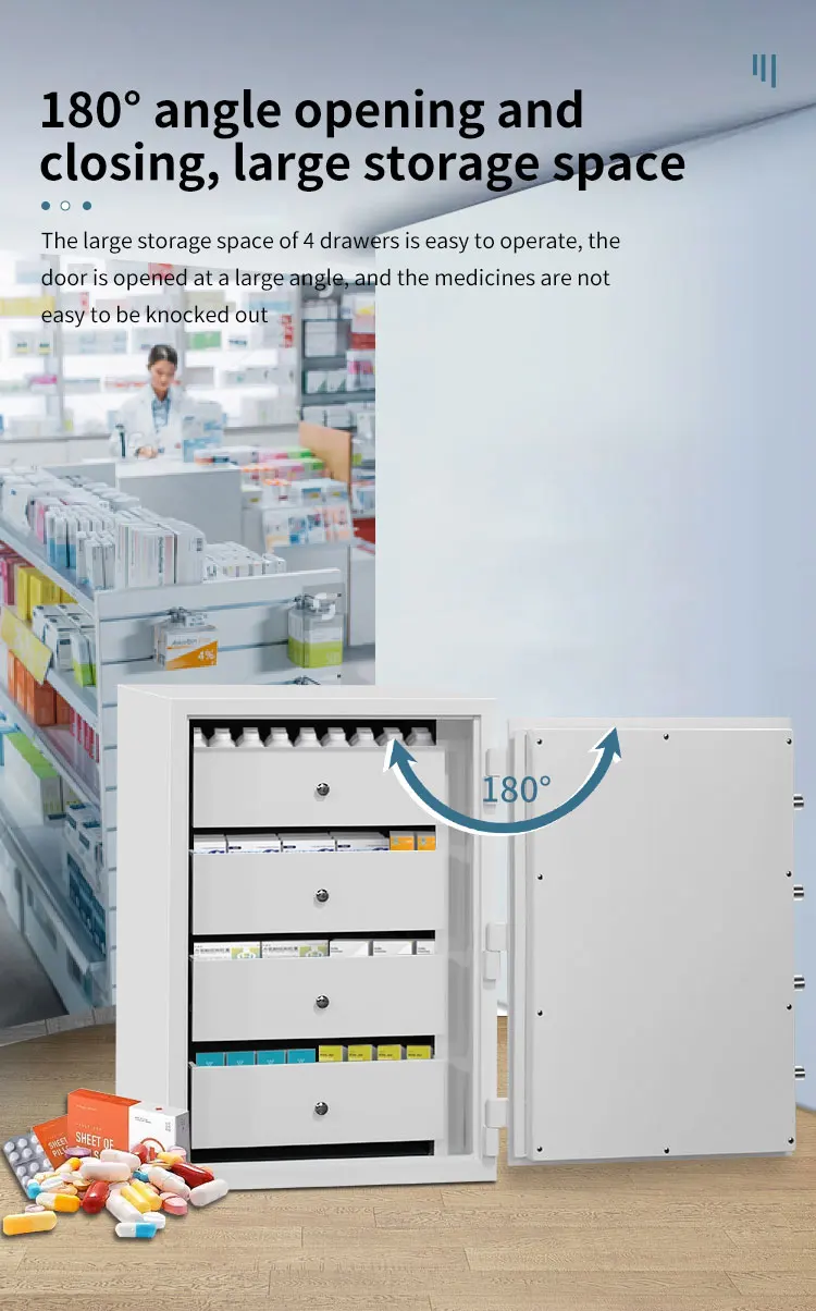 CEQSAFE High-end Pharmacy Narcotic Digital  Galvanized Stainless Steel Medicine Safe Box supplier