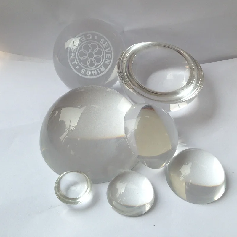 Custom Magnifier Glass Hemisphere Personalized Half Dome Crystal Ball Sphere for Paperweight Decoration