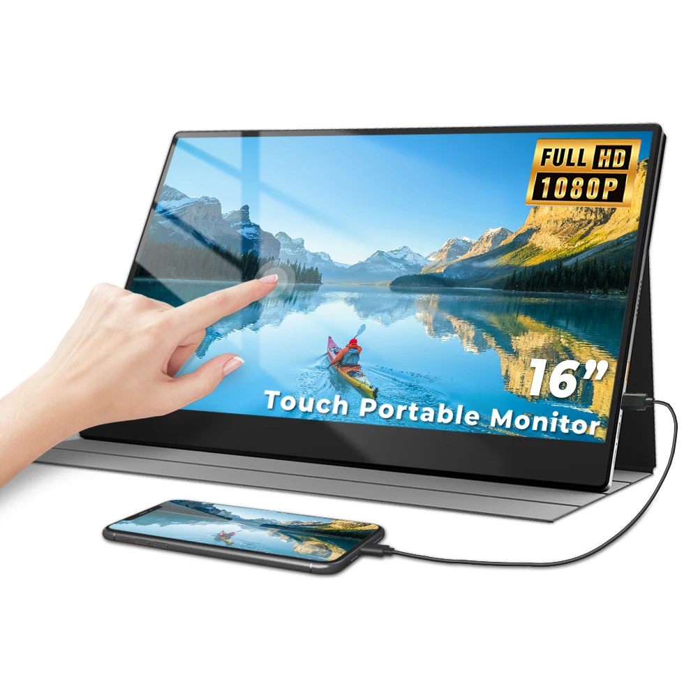 Sibolan Screen Compatible With Ps4 for Xbox Portable Multi Parameter  Monitor Portable Multi Touch Gaming Monitor