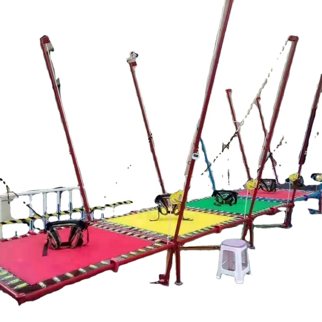 Cheap Hand Swings Light Bungee Trampoline 2*2*4m for Single Person Indoor/outdoor Amusement Equipment Jumping Bed