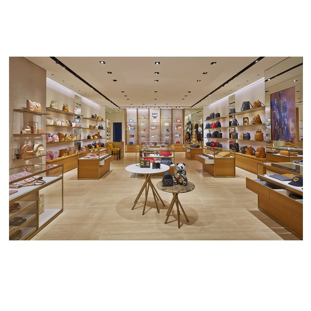 Custom Whole Shop Display Fixture Layout Design Wood Retail Clothing Store Fixtures and Equipment