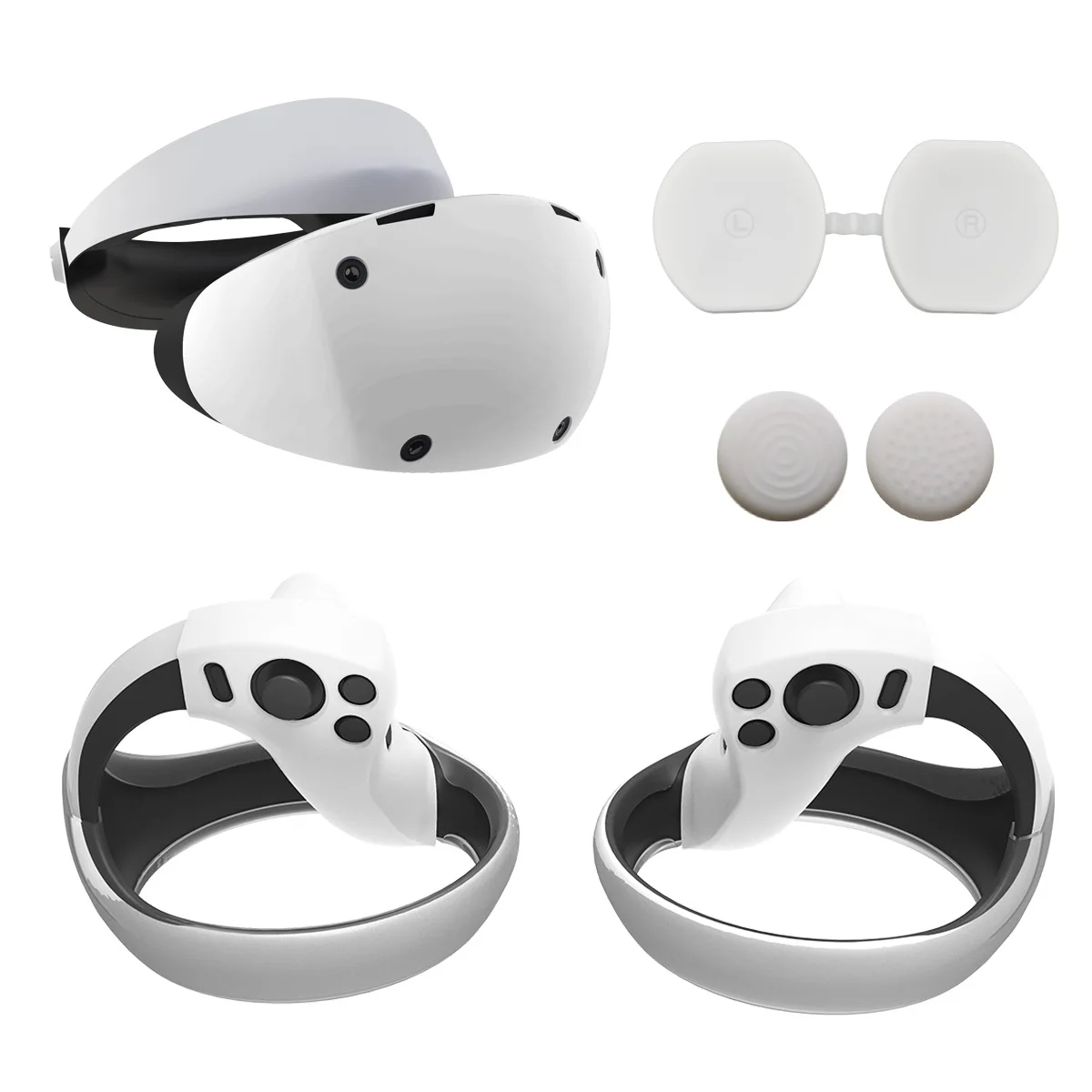 For PS VR2 helmet full protective cover handle set skin friendly soft silicone dust and sweat proof case set manufacture