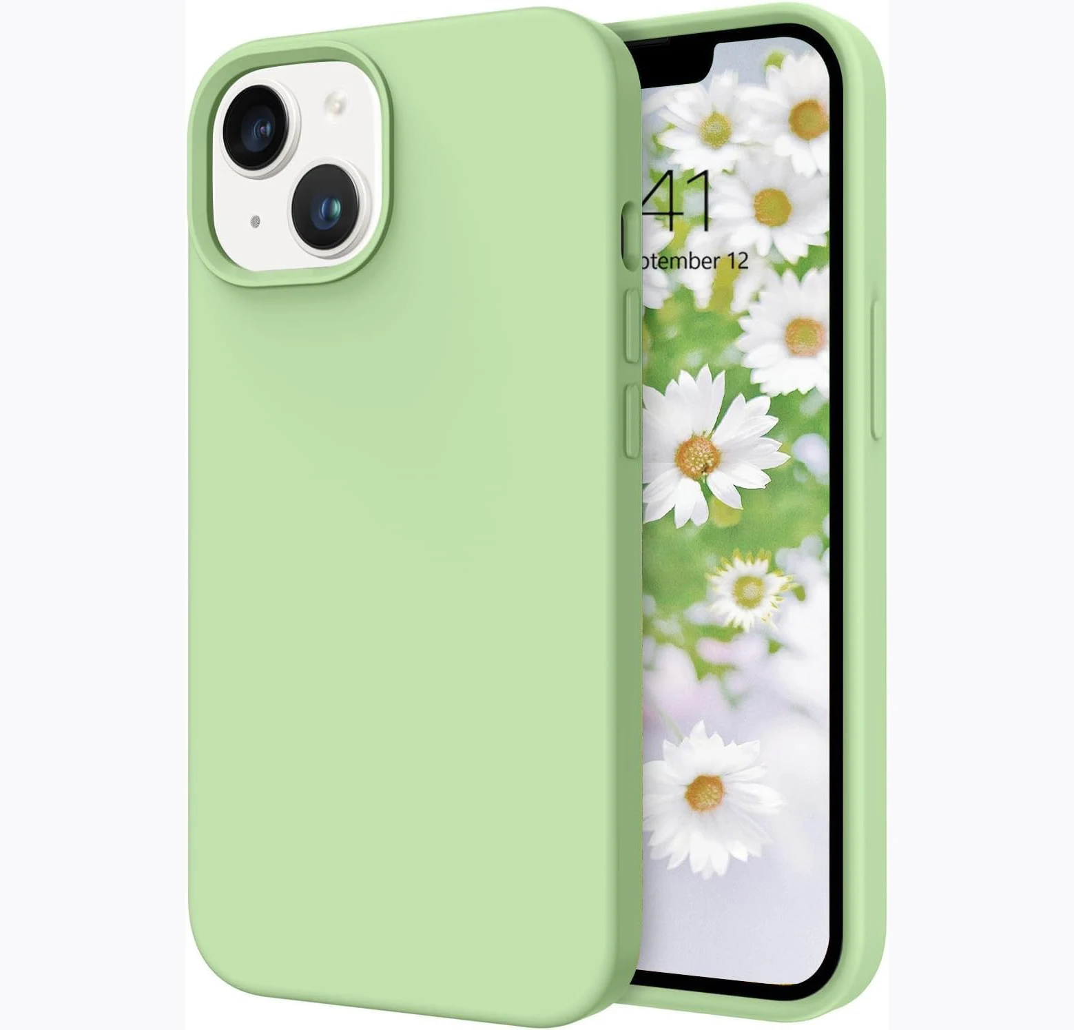 for  iPhone 14 15 Pro  Case Liquid Silicone Case Compatible  Full Body Protection -  Shockproof Phone Cover ALF-050 Laudtec
