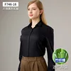 Black Placket Long-sleeve Top