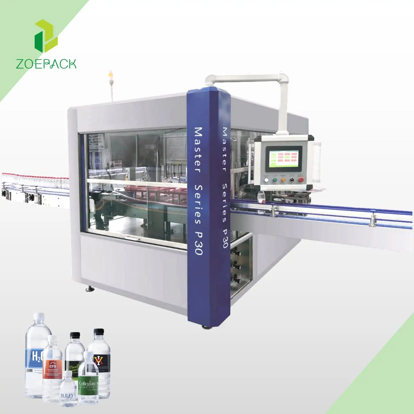 High Speed High Efficiency Wrap Around Hot Melt Glue Bopp Rotary Type Labeling Machine for Round Bottle