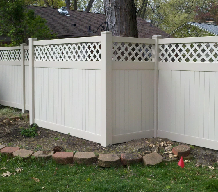 Garden Privacy Screen Fence 3d Curved Panel White Vinyl Pvc Fence ...