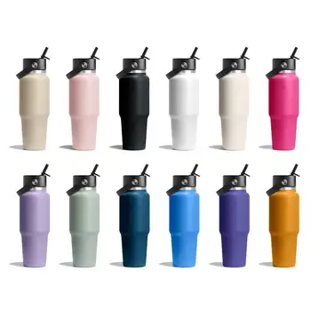 32 oz Insulated Vacuum Bottle with Comfortable Handle Portable Large Capacity for Straw Lid for Back to School