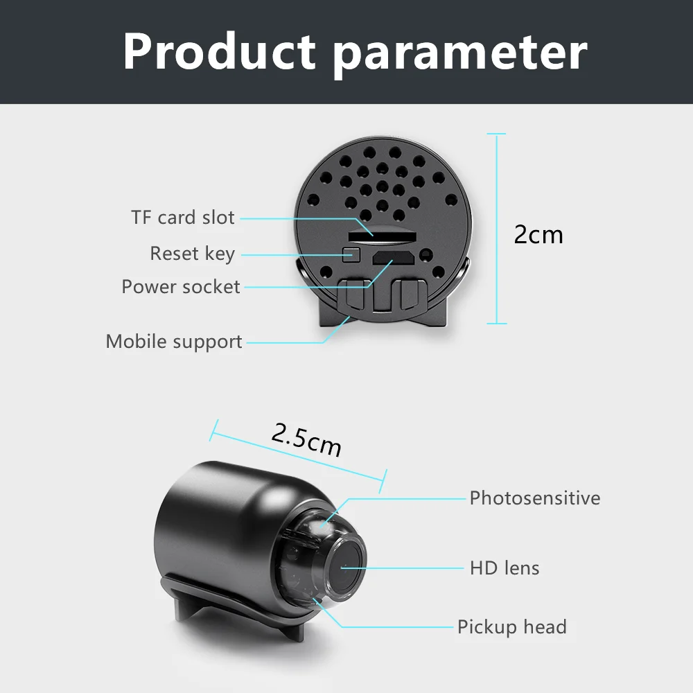 Wireless WiFi Monitoring Remote Network HD X5 Mini Camera X5