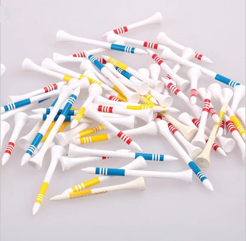 70mm Wooden Golf Tees Custom Printing logo Cheap Bamboo Golf Tee Custom Golf Tees details