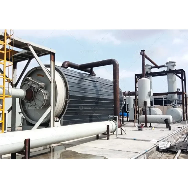 Beston Group Thermal Decomposition Unit 10 Ton Waste Plastic Tyre Pyrolysis Plant Machine to Fuel Oil