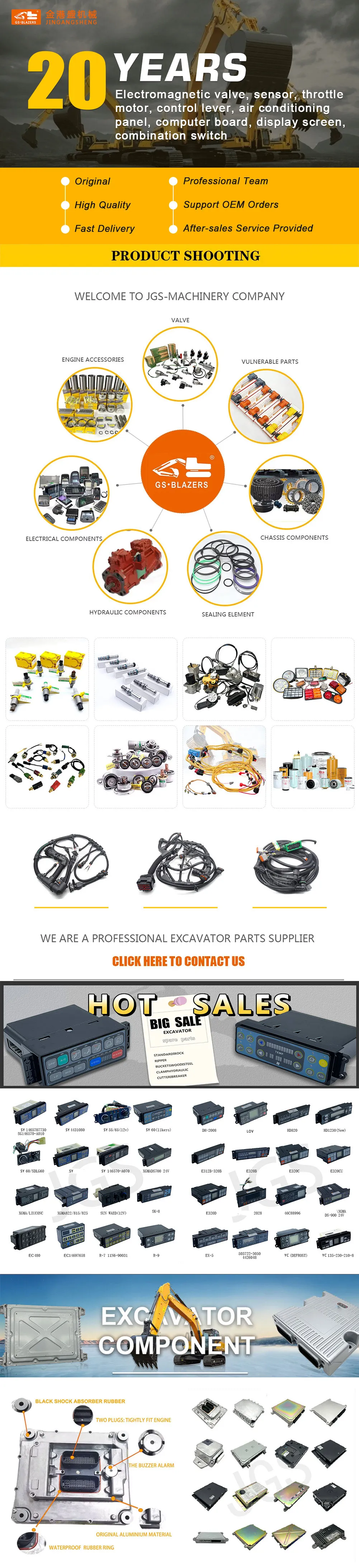 Excavator Electric Throttle Motor Accelerograph 300513-00006 523-00008 ...